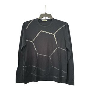 Dirk Bikkembergs Men’s Navy Blue Knit Crew Sweater Medium Made in Italy